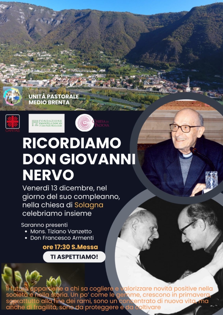 Il 13 dicembre è il compleanno di don Giovanni. Quest’anno lo ricorderemo con due iniziative, una il 12 e una il 13 dicembre.